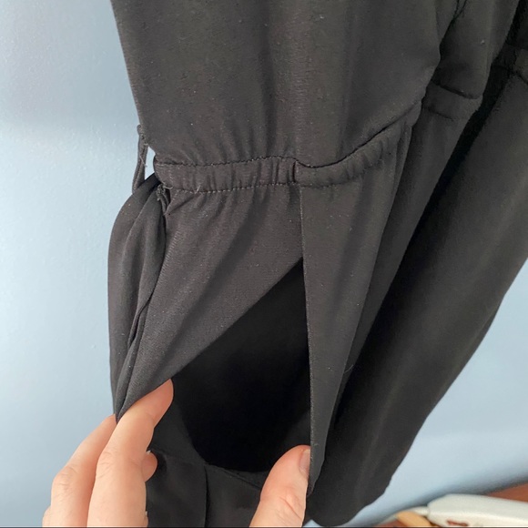 Black Abbeline 3/4 Sleeve Romper - Picture 4 of 8